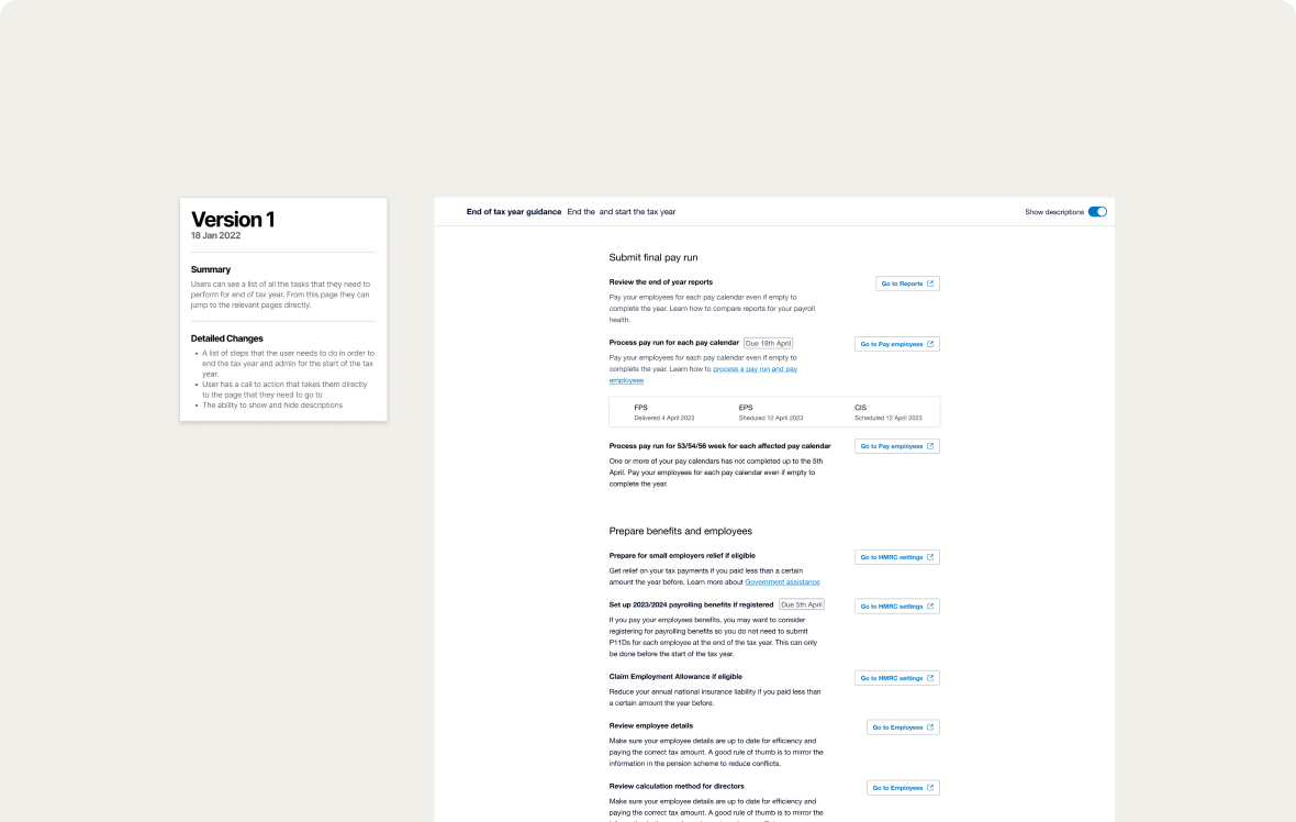 Agile development with engineering Early wireframe of the checklist